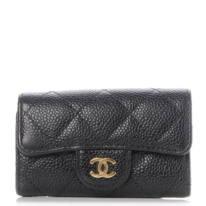 Chanel Caviar Quilted 6 Key Holder Black 1 of 9