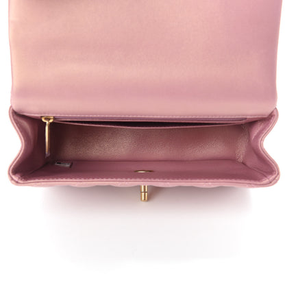 Chanel Iridescent Lambskin Quilted Mini Top Handle Rectangular Flap Pink 5 of 10