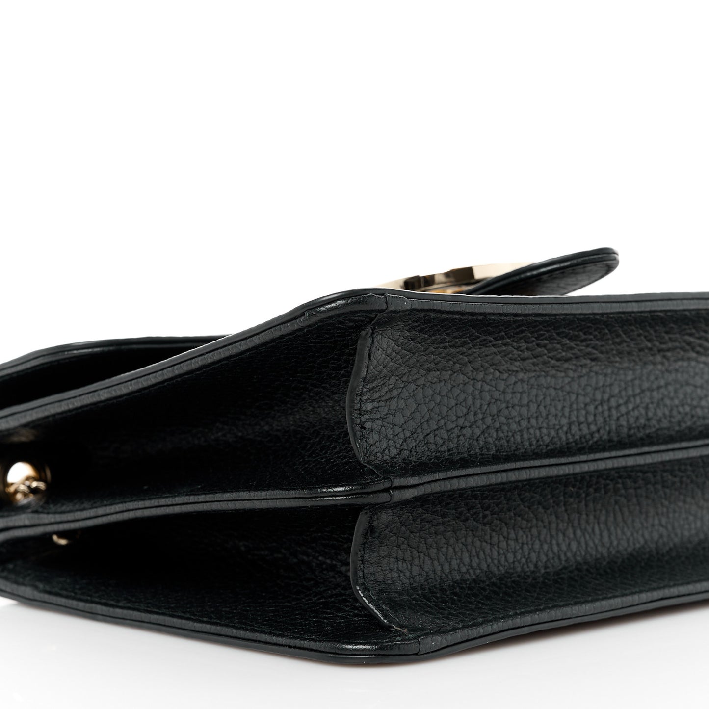 Dollar Calfskin Small Interlocking G Shoulder Bag Black