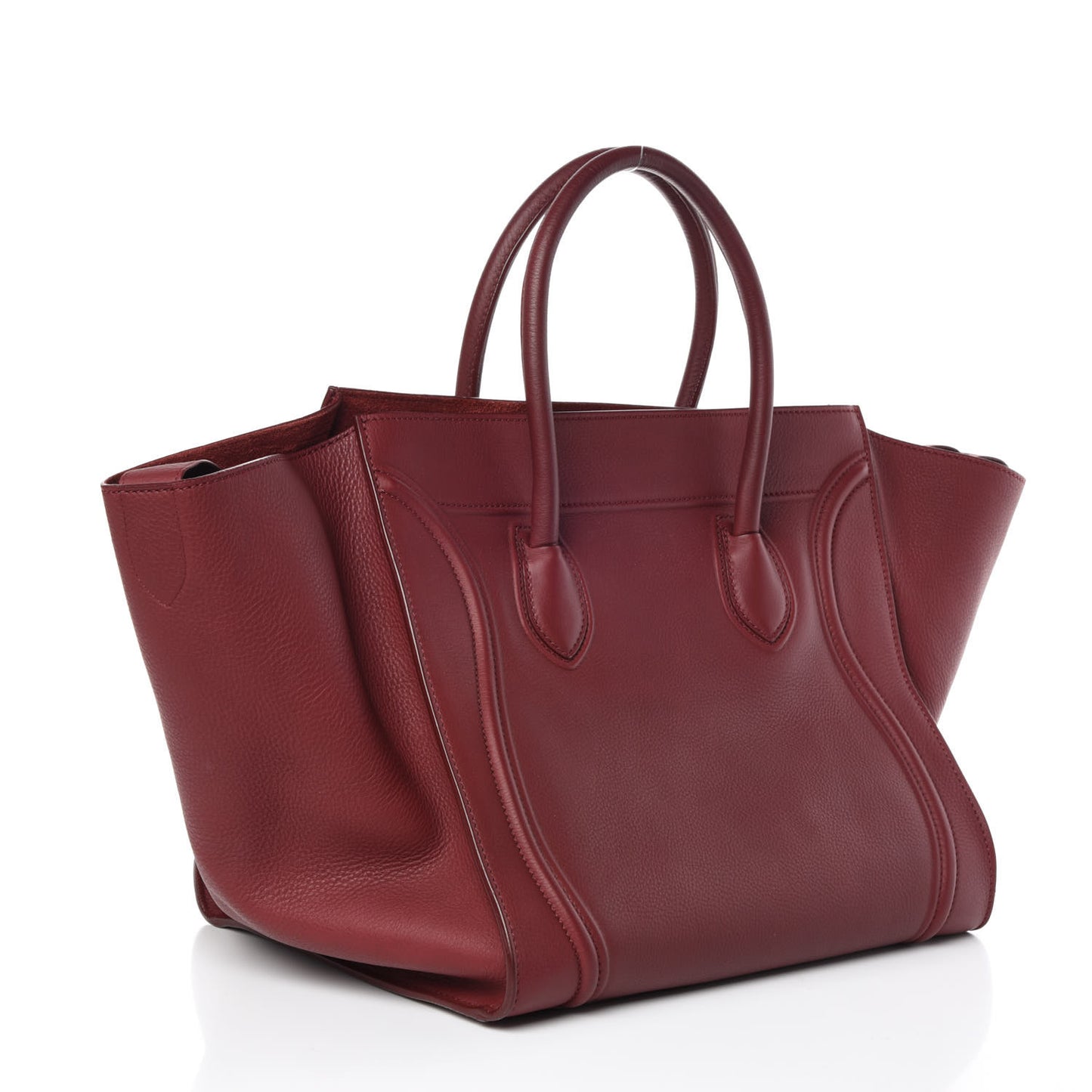 Supple Calfskin Large Phantom Luggage Burgundy