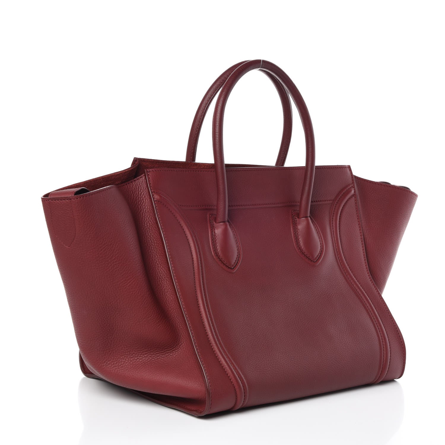Celine Supple Calfskin Large Phantom Luggage Burgundy 3 of 9