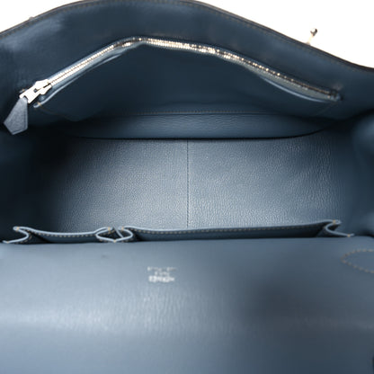 Hermes Taurillon Clemence Jypsiere 31 Bleu Lin 5 of 10
