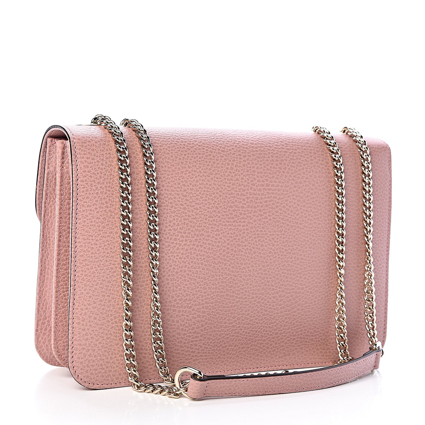 Dollar Calfskin Interlocking G Shoulder Bag Soft Pink