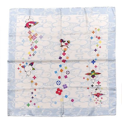 Louis Vuitton Silk Murakami Multicolor Panda Waves Scarf 1 of 6