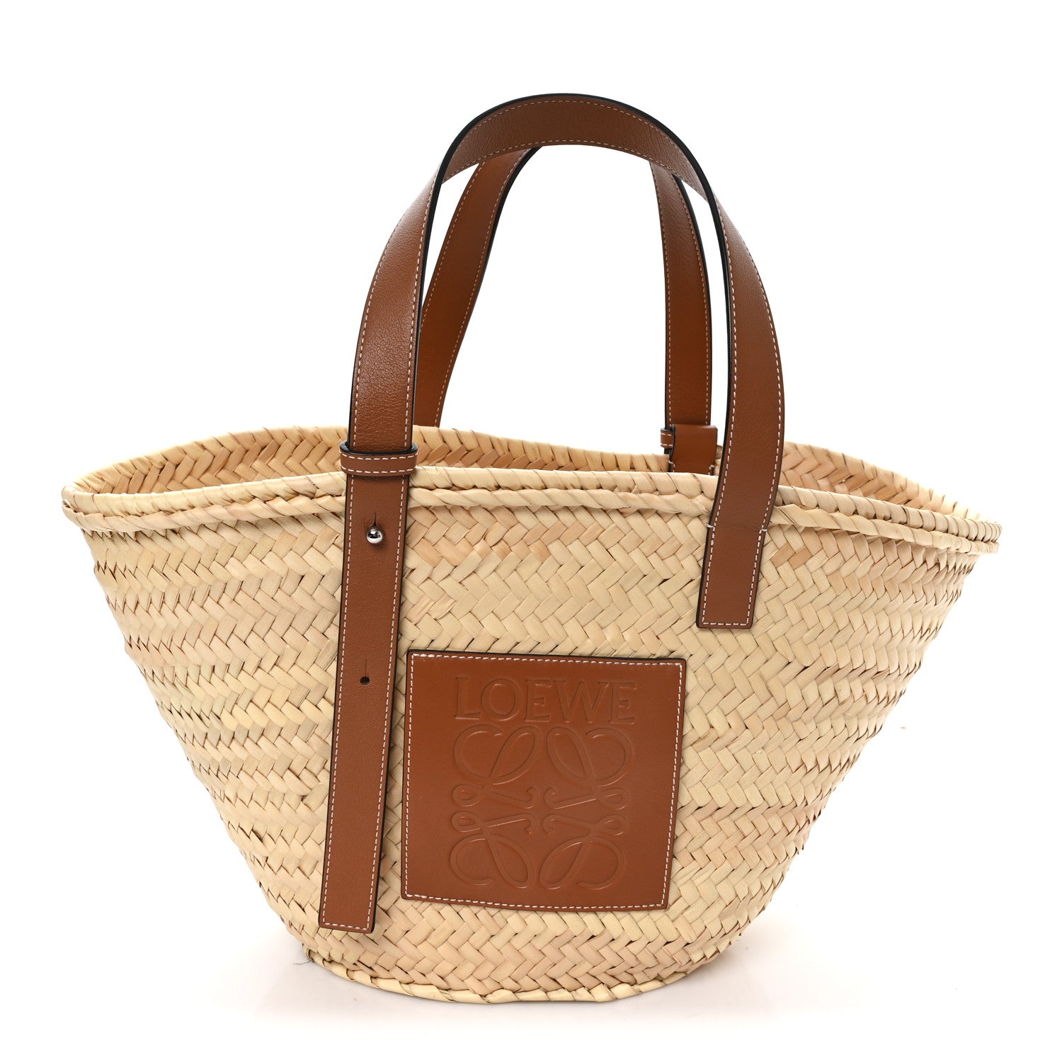 Loewe Raffia Basket Tote Bag Natural Tan 1 of 11