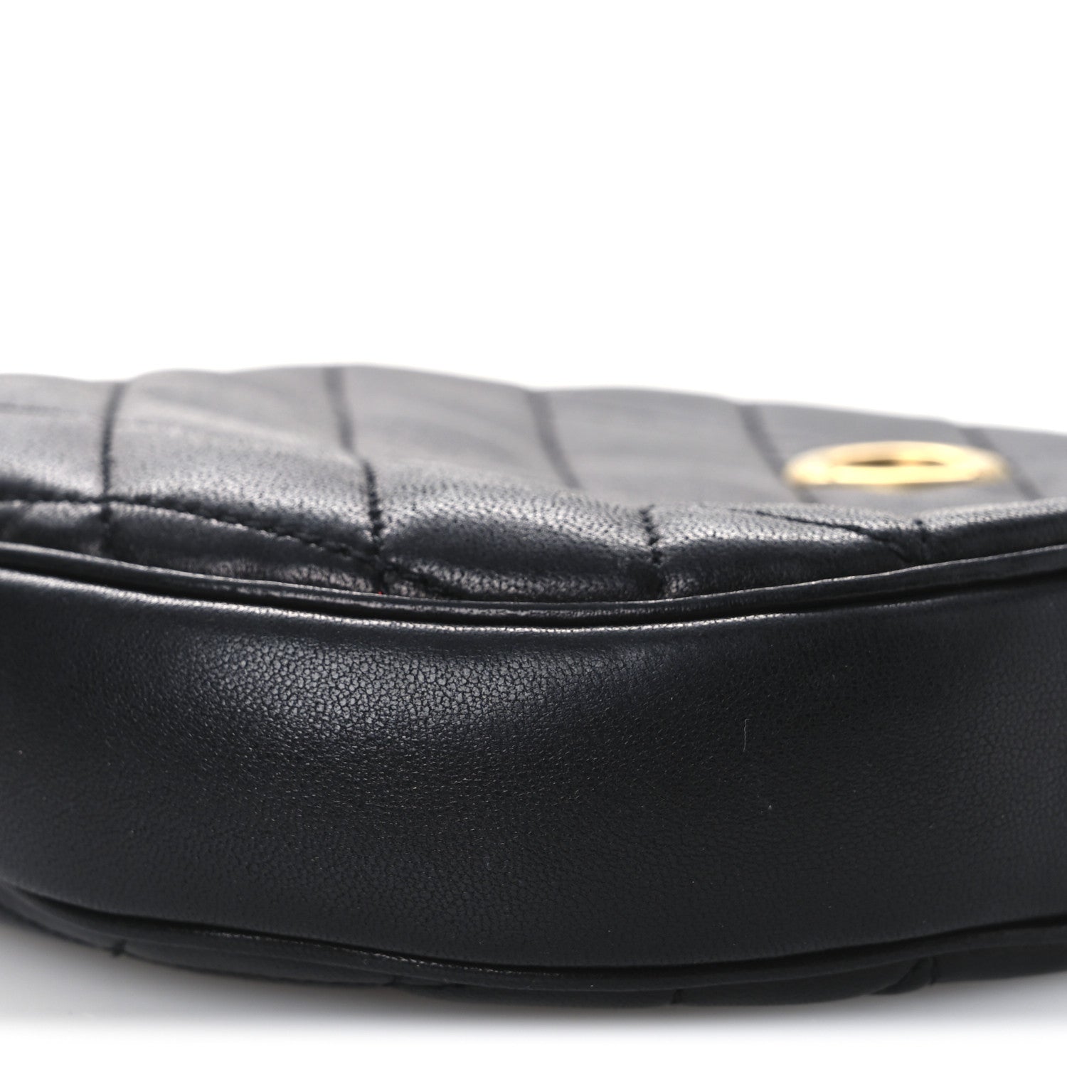Saint Laurent Lambskin Quilted Round Le Maillon Round Tassel Chain Crossbody Bag Black 10 of 11
