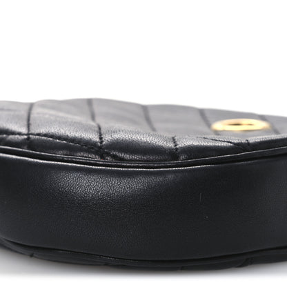 Saint Laurent Lambskin Quilted Round Le Maillon Round Tassel Chain Crossbody Bag Black 10 of 11