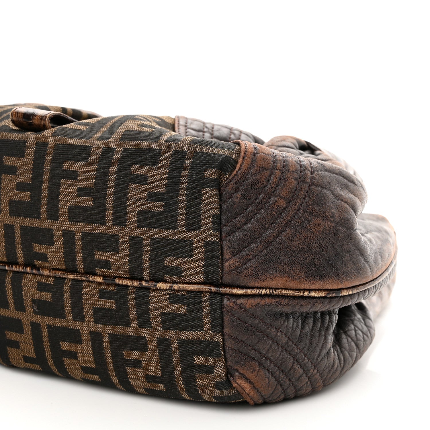 Fendi Zucca Nappa Nuvolata Vitello Tortuga Spy Tobacco Moro 9 of 13