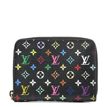Louis Vuitton Monogram Multicolor Zippy Coin Purse Black Grenade 1 of 6