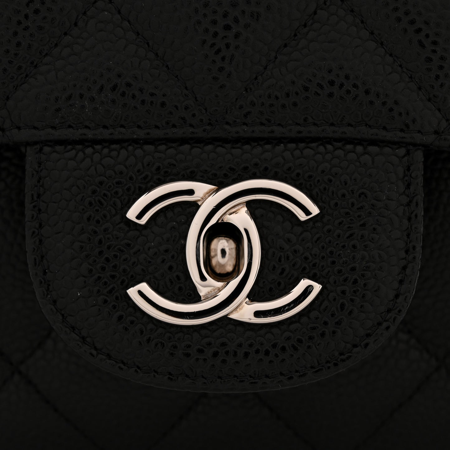 Caviar Quilted Jumbo Single Flap Black