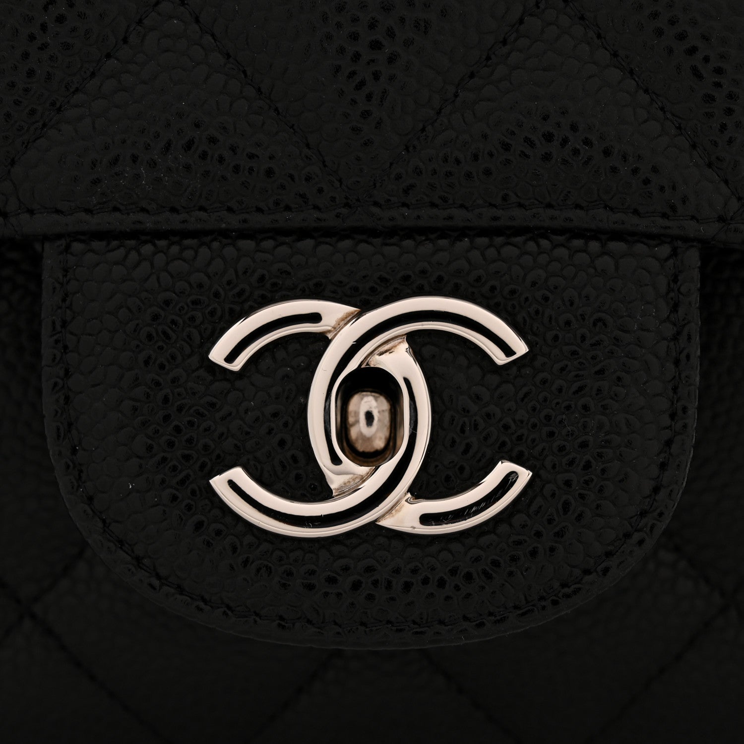 Chanel Caviar Quilted Jumbo Single Flap Black 11 of 12