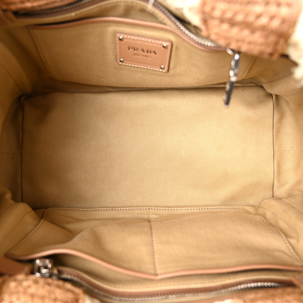 Prada Raffia Crochet Tote Naturale Talco 5 of 11