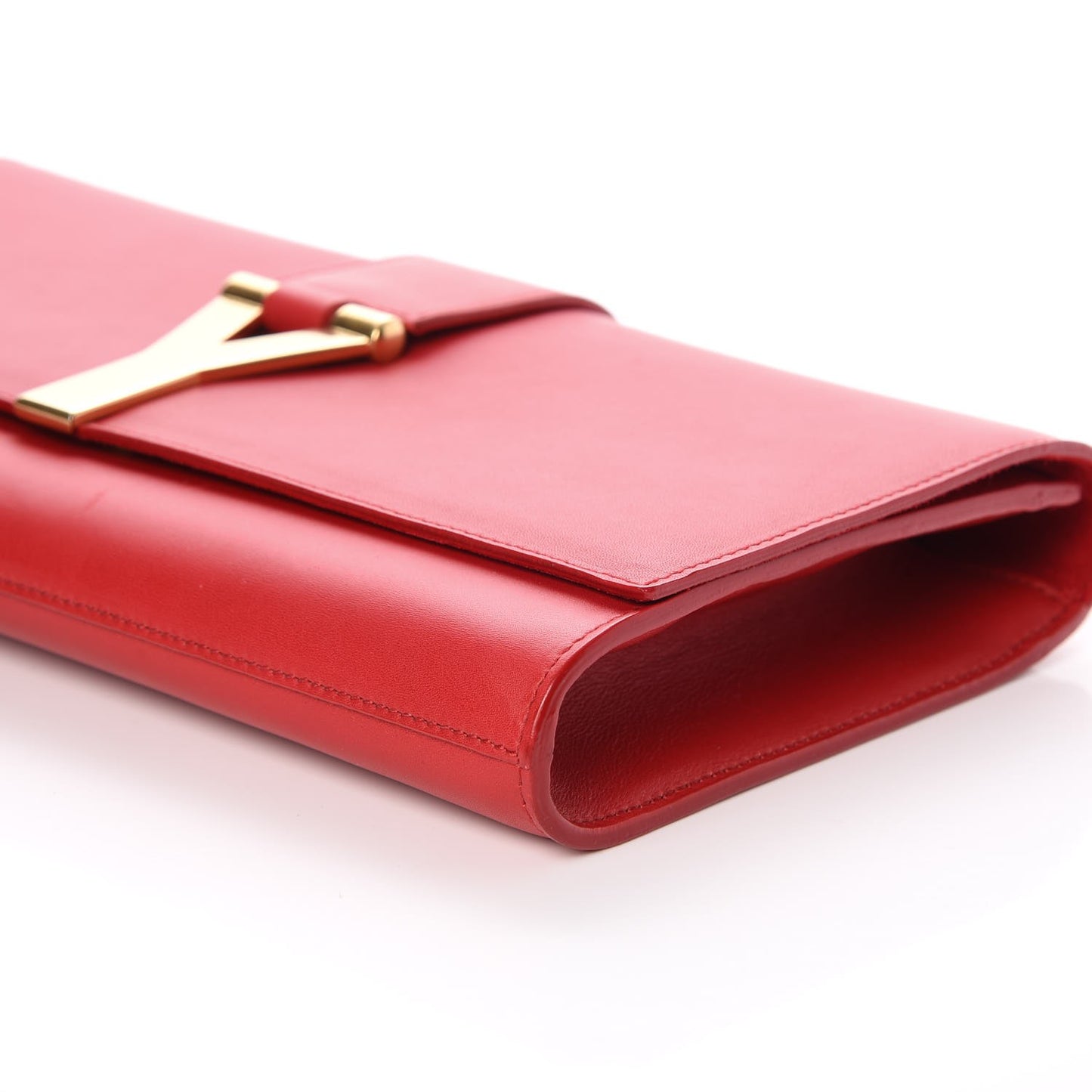 Calfskin Classic Y Ligne Clutch Rouge Orient