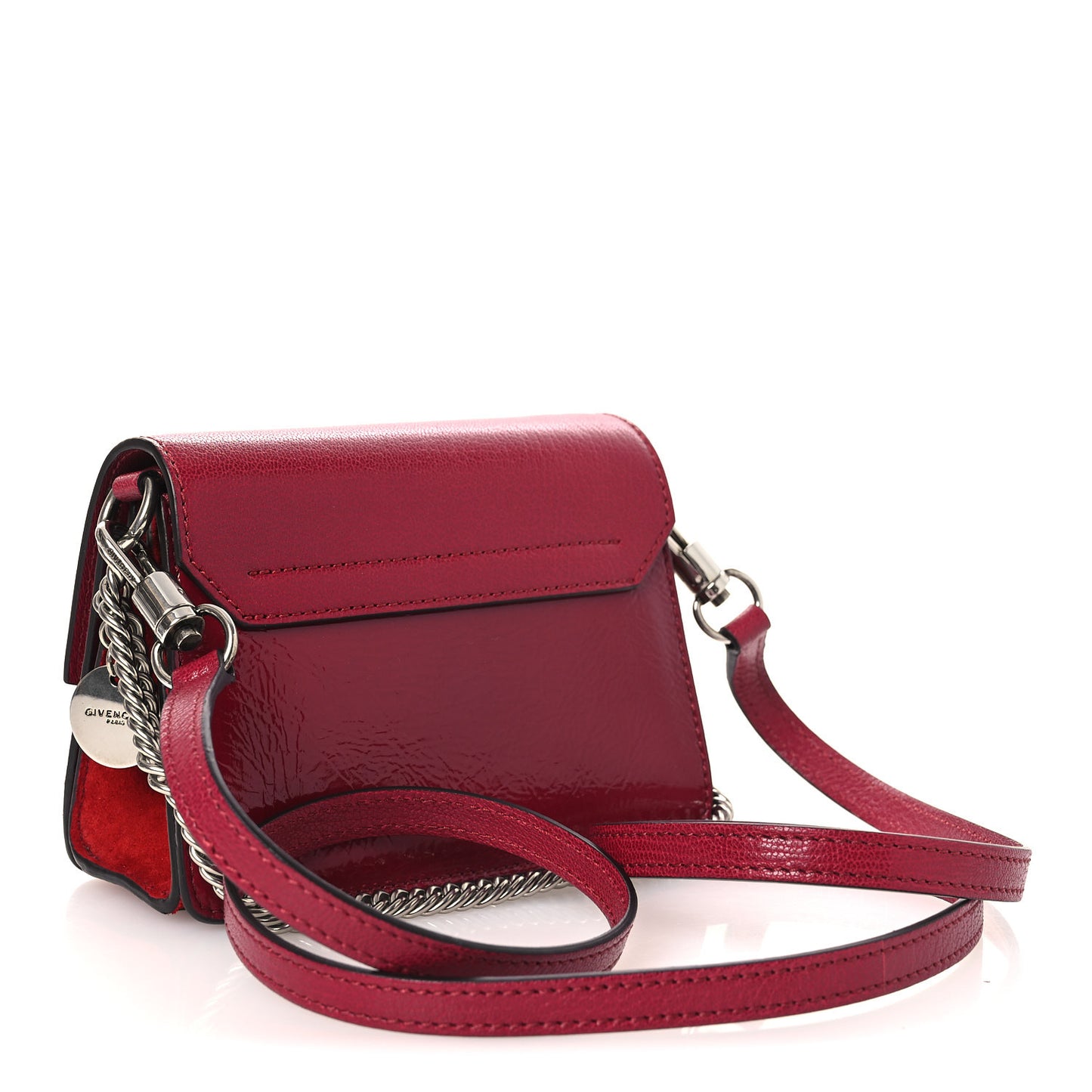 Goatskin Mini GV3 Shoulder Bag Cherry Red