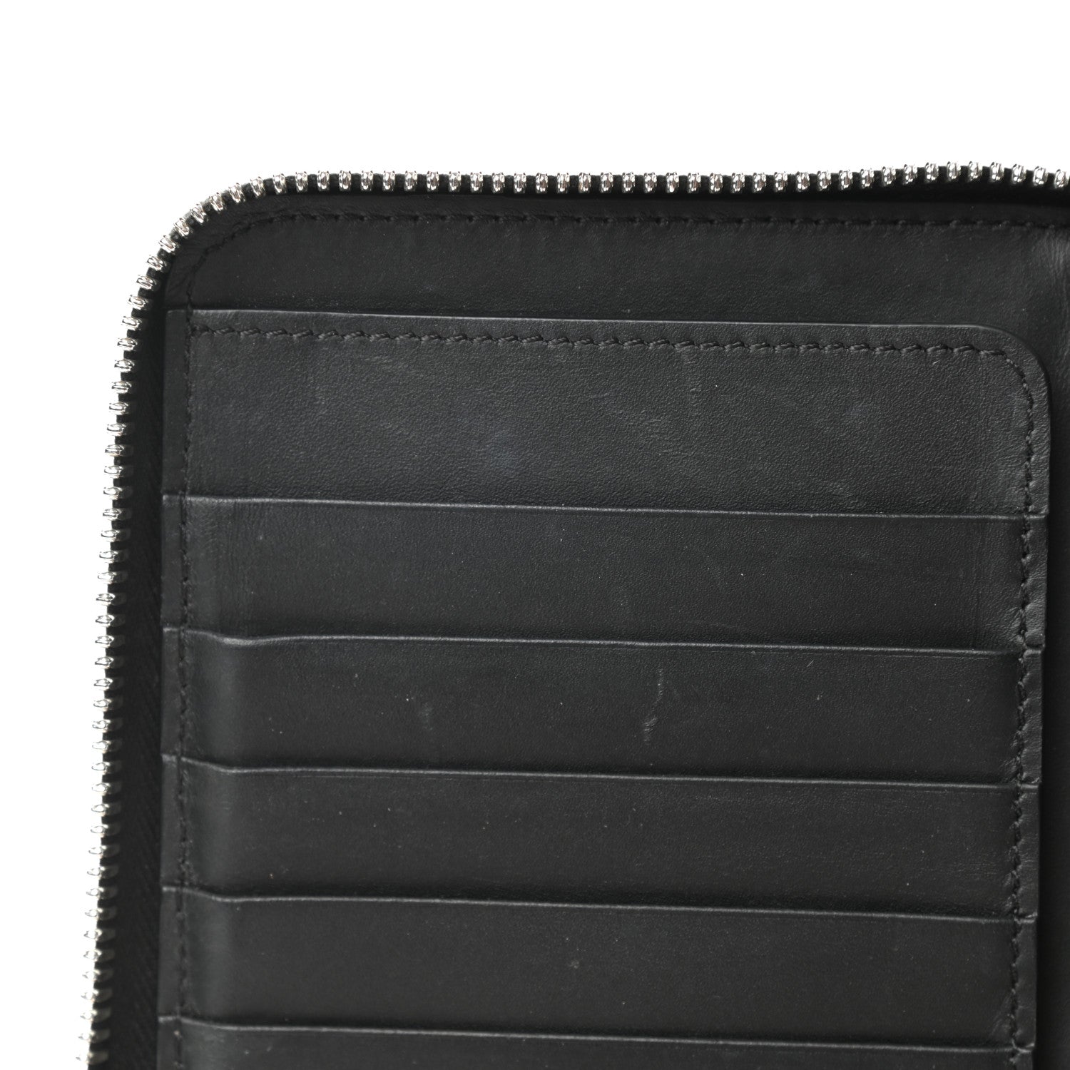 Burberry London Grainy Calfskin Renfrew Long Zip Around Wallet Black 10 of 11