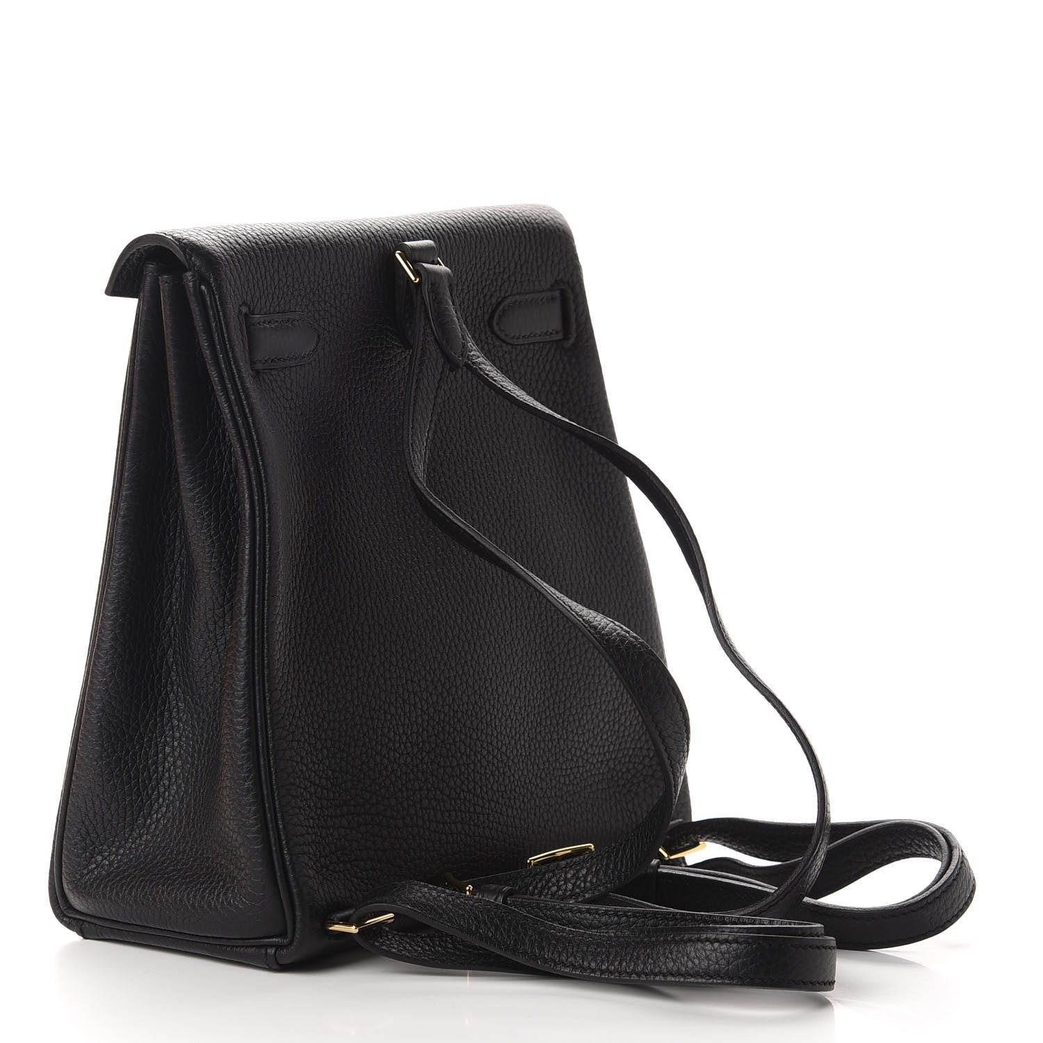 Hermes Taurillon Clemence Kelly Ado Backpack Black 2 of 10