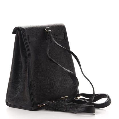 Hermes Taurillon Clemence Kelly Ado Backpack Black 2 of 10