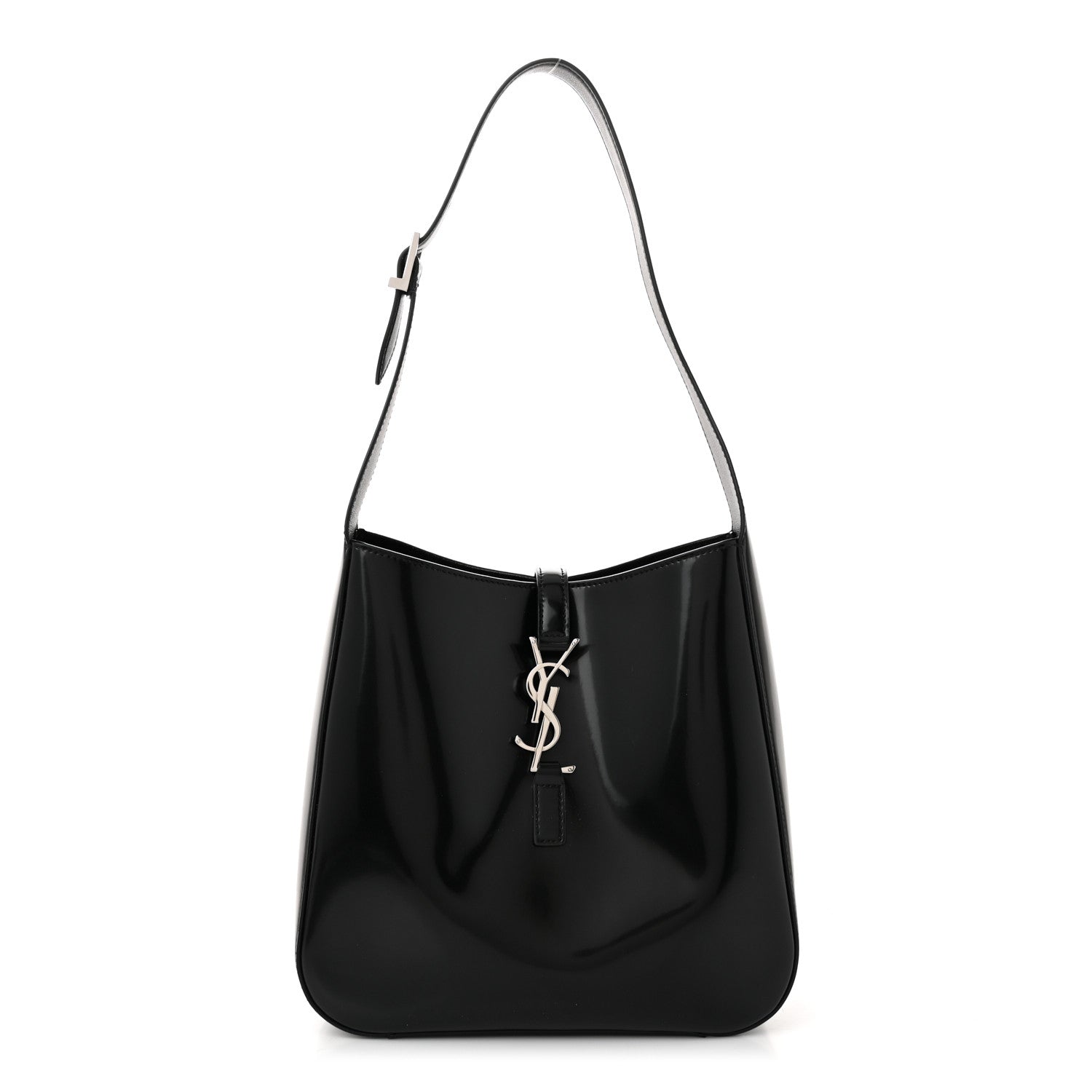 Saint Laurent Patent Small Le 5 A 7 Supple Hobo Black 1 of 11