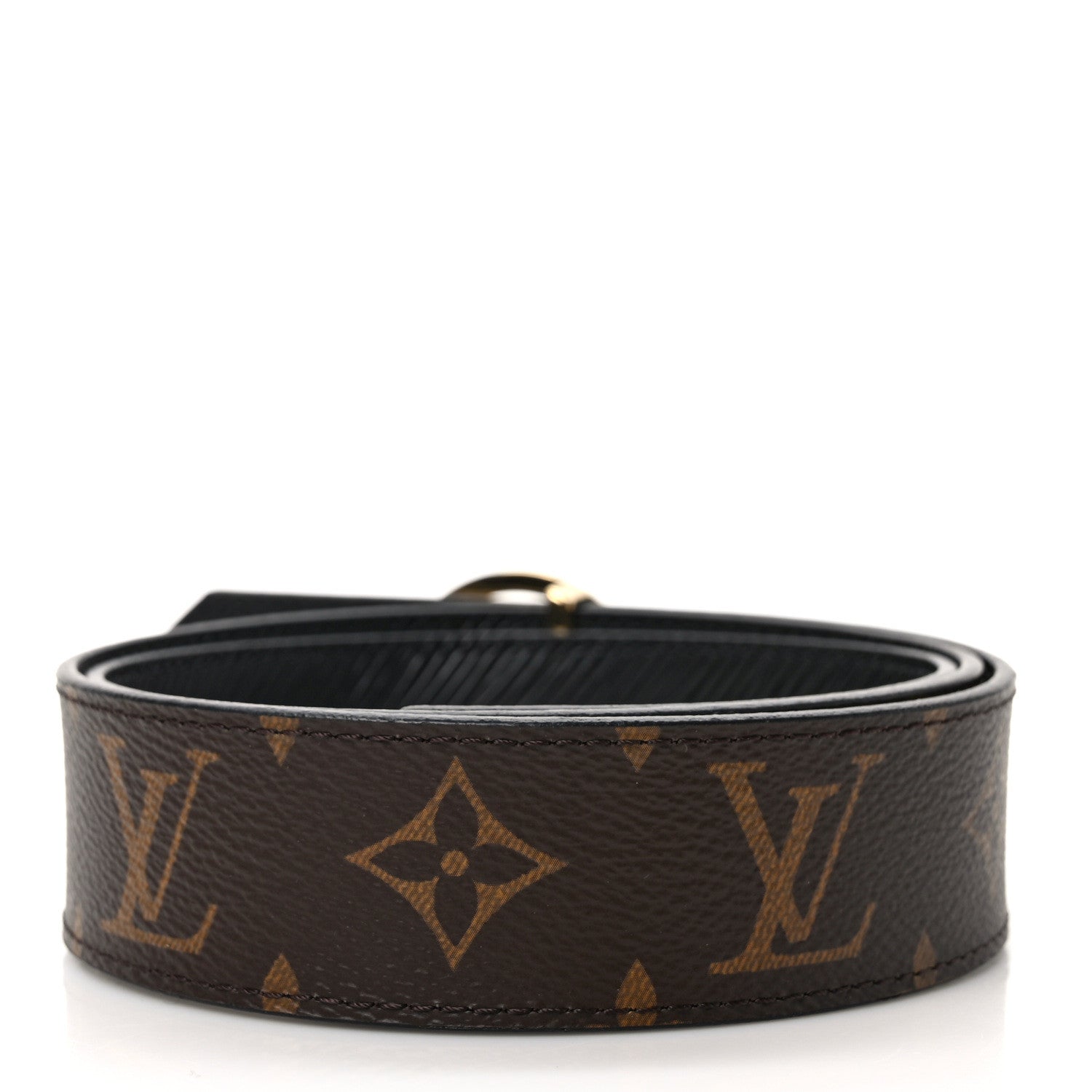 Louis Vuitton Monogram Epi 35mm LV Circle Reversible Belt 80 32 Black 2 of 3