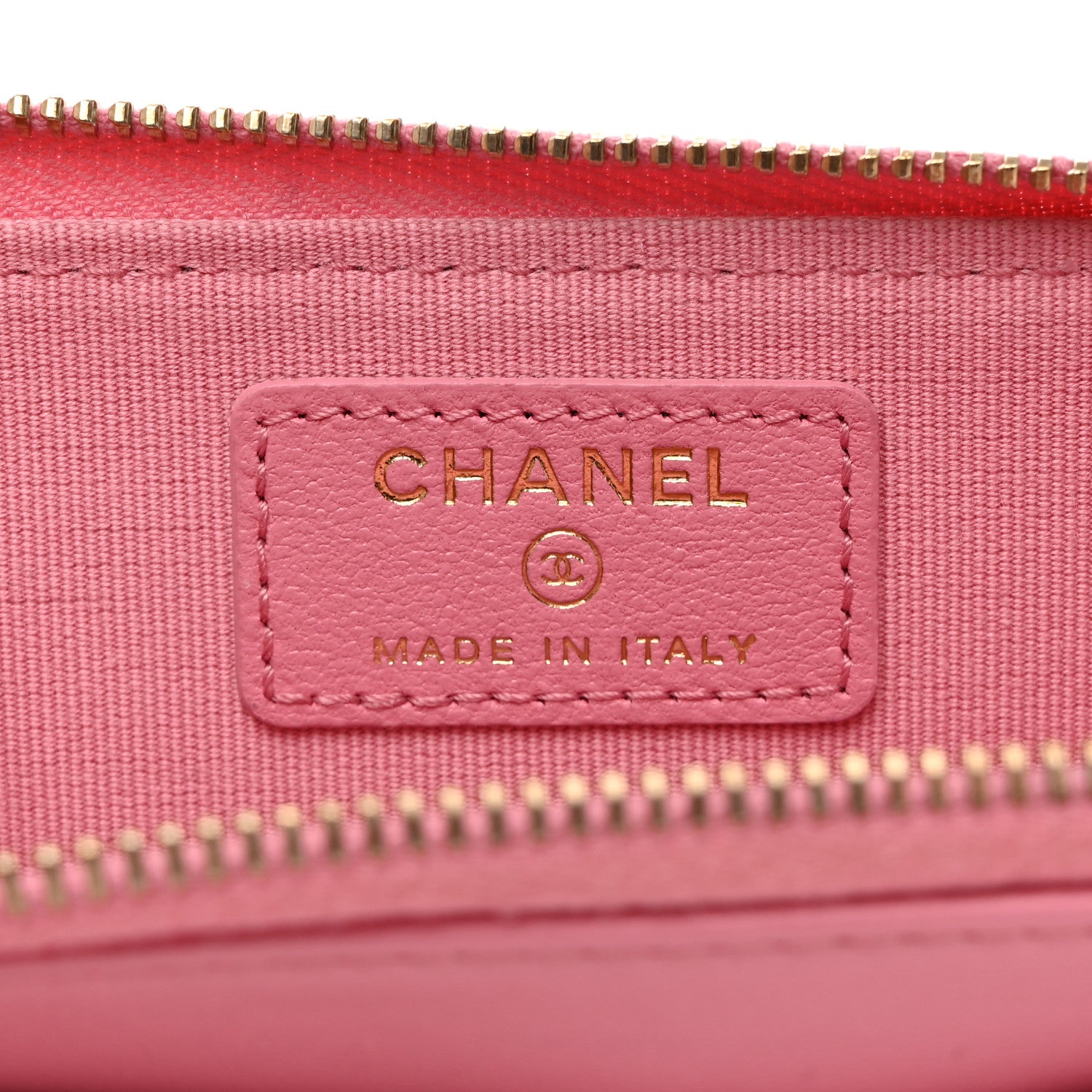 Chanel Lambskin Quilted CC Zip Around Card Holder Pink 6 of 8