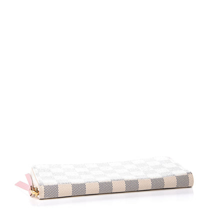 Louis Vuitton Damier Azur Clemence Wallet Rose Ballerine 3 of 8