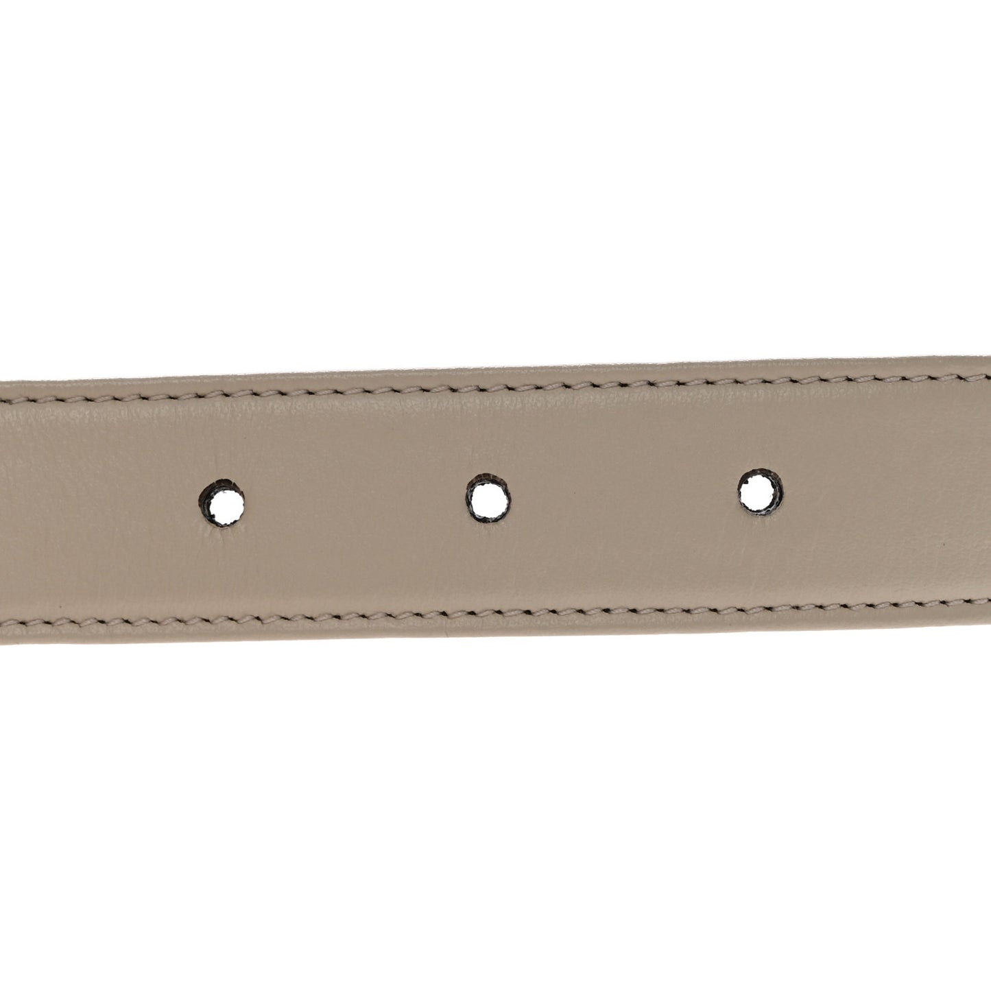 Plutone Calfskin Interlocking G 25mm Chain Belt 80 32 White