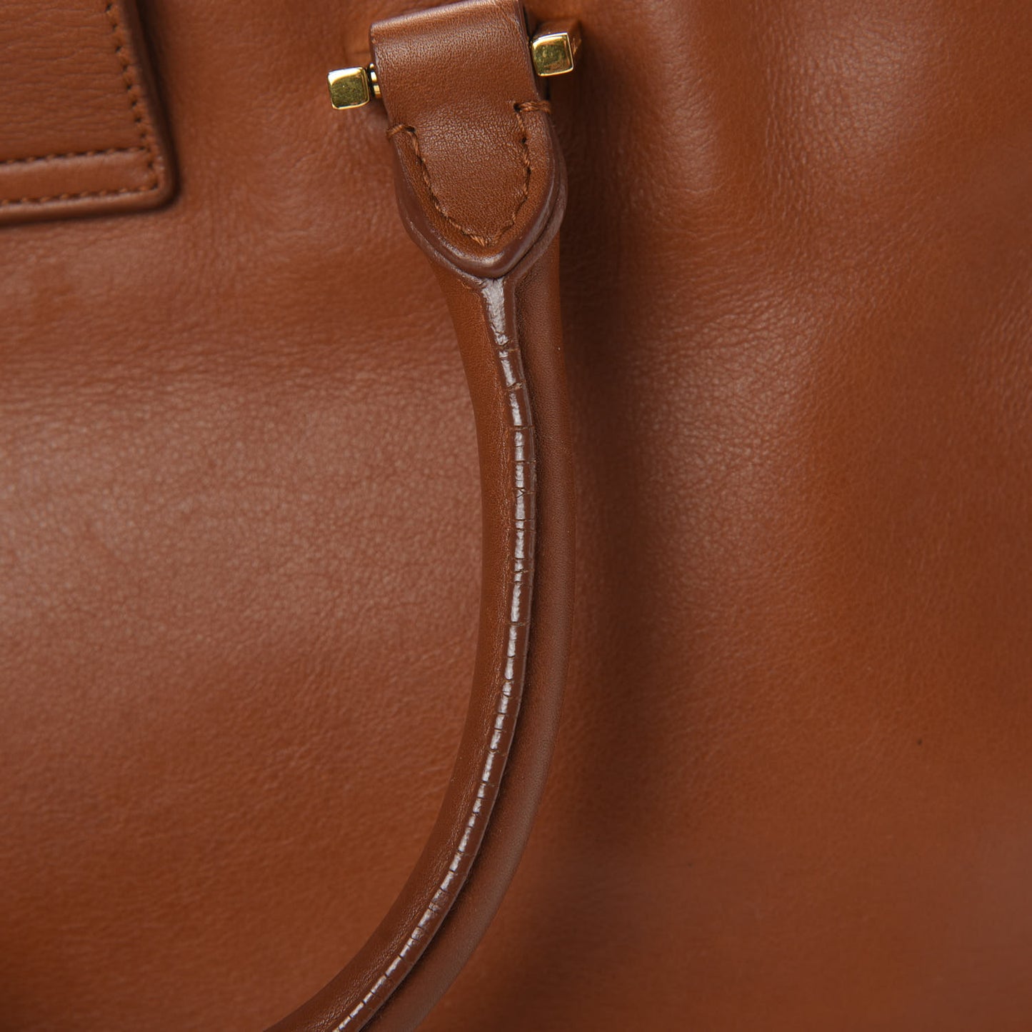 Calfskin Small Classic Y Cabas Cognac