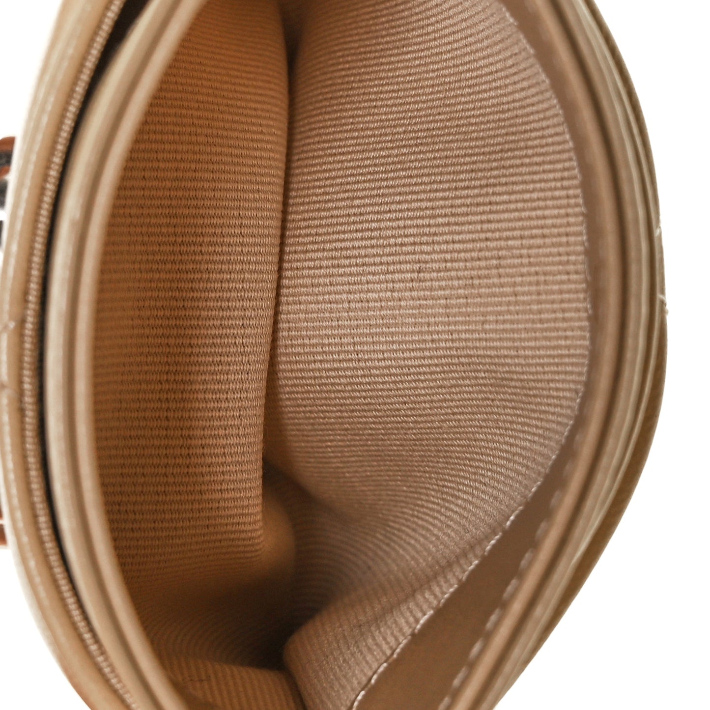 Goatskin Quilted 19 Card Holder Beige