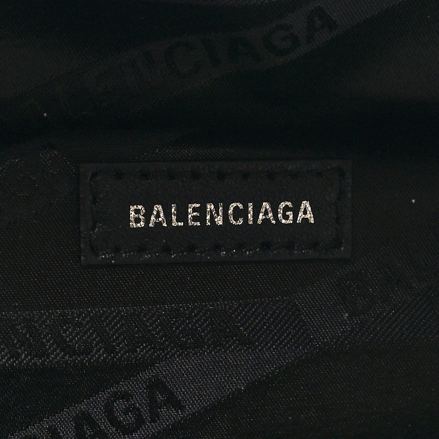 Balenciaga Calfskin Crocodile Embossed Souveniers Charms Belt Bag Black 6 of 10