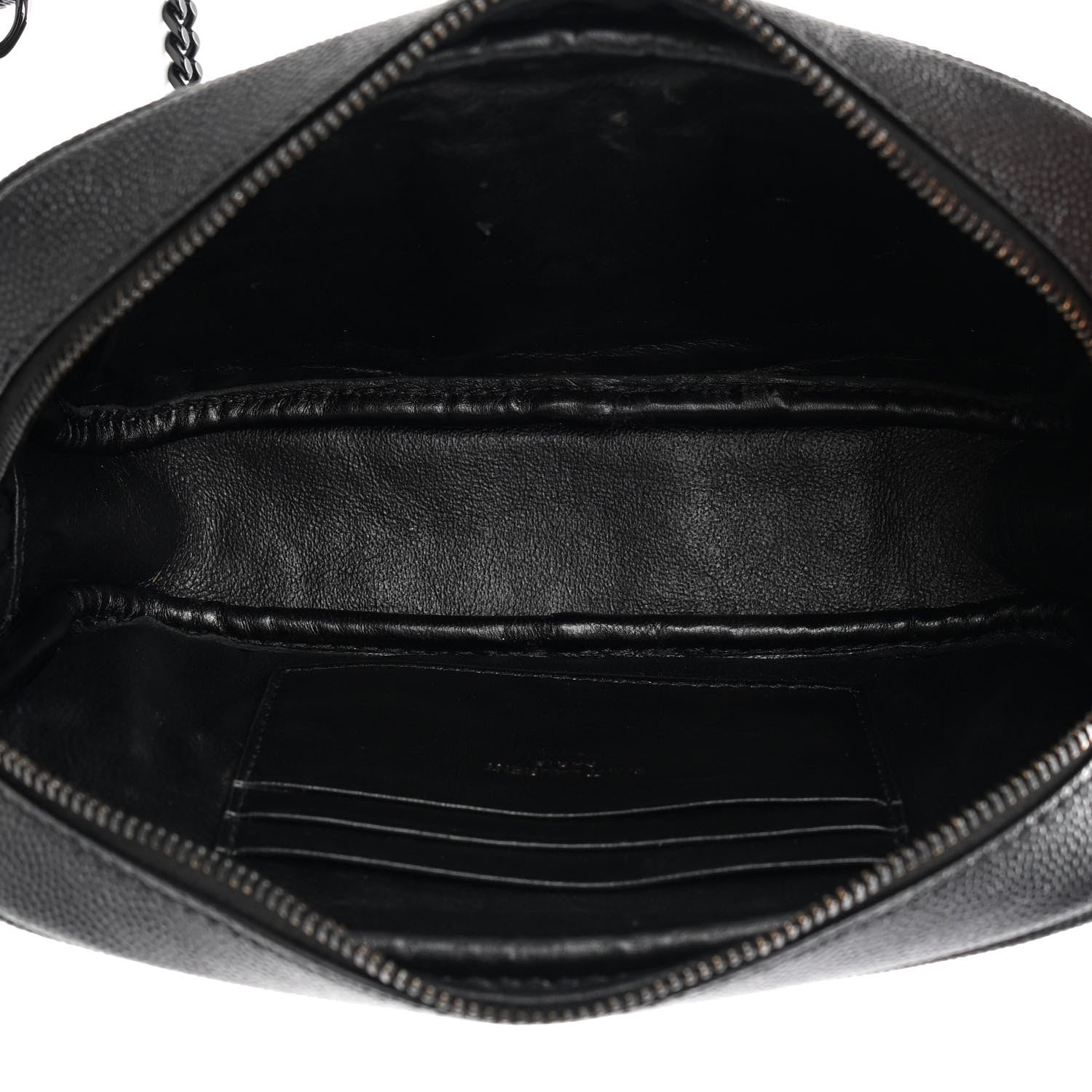 Saint Laurent Grain De Poudre Matelasse Monochrome Monogram Mini Lou Camera Bag Black 5 of 11