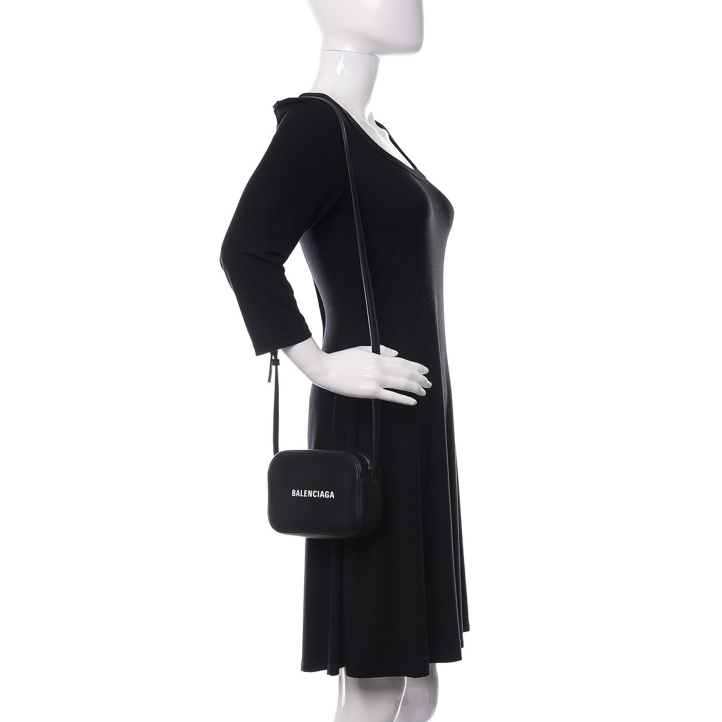 Calfskin Logo XS Everyday Camera Bag Black