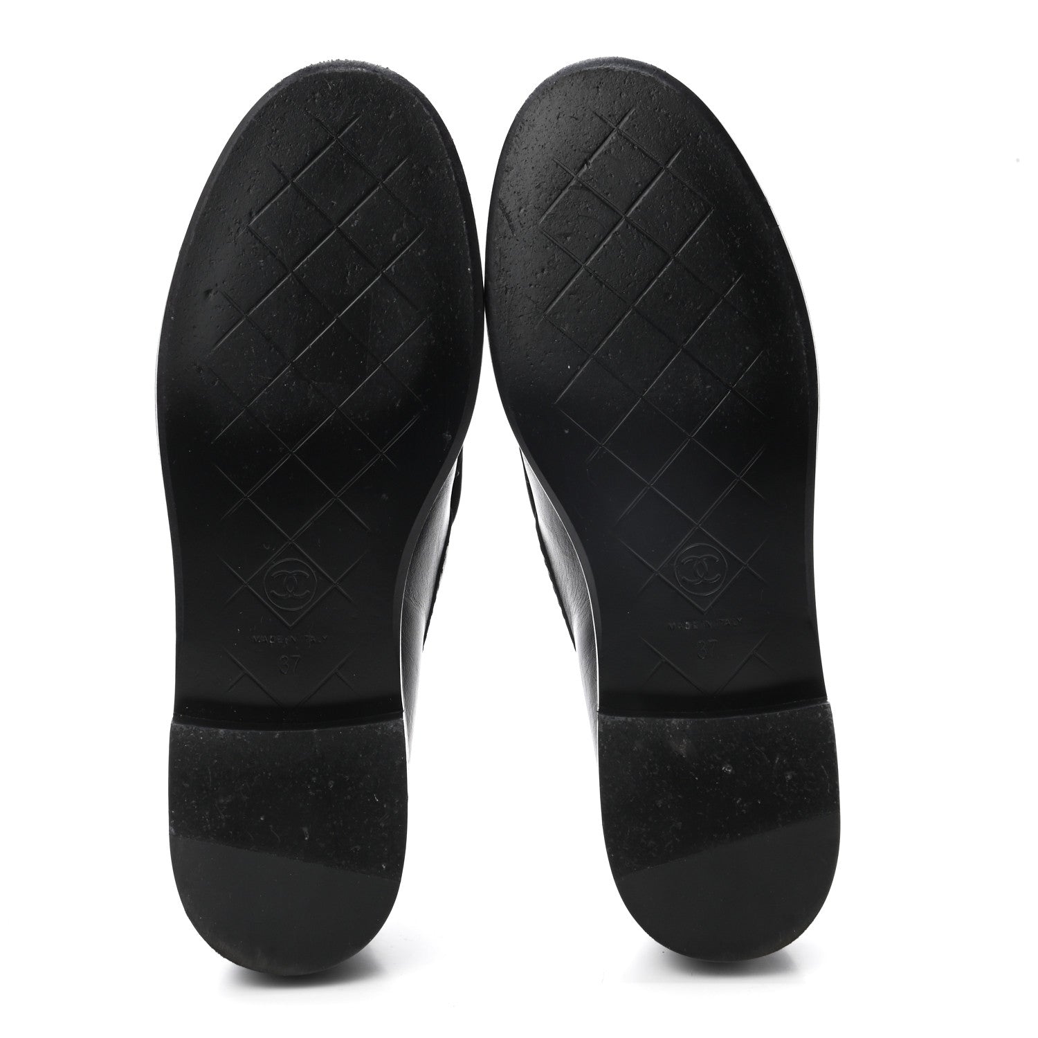 Chanel Lambskin Quilted CC Turnlock Loafers 37 Black 5 of 11