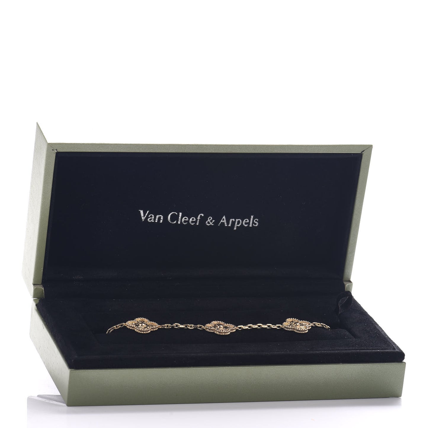 18K Yellow Gold 5 Motifs Vintage Alhambra Bracelet