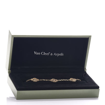 Van Cleef & Arpels 18K Yellow Gold 5 Motifs Vintage Alhambra Bracelet 5 of 5