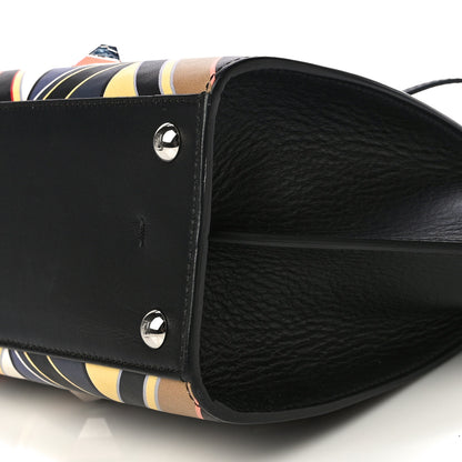 Fendi Calfskin Studded Diamond Mini 3Jours Tote Black Multicolor 7 of 17