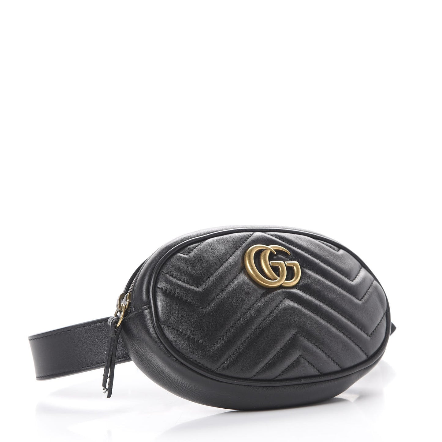 Calfskin Matelasse GG Marmont Belt Bag 85 34 Black