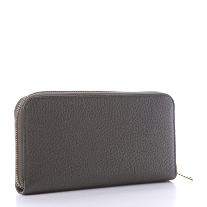 Tom Ford Grained Calfskin TF Zip Around Wallet Graphite 3 of 8
