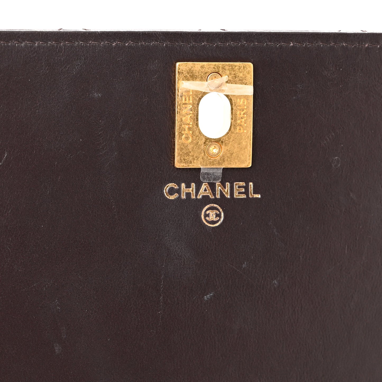 Lambskin Quilted Pillow Crush Wallet On Chain WOC Dark Brown