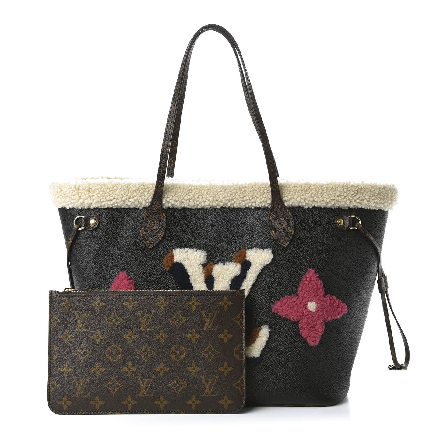 Calfskin Monogram Teddy Neverfull MM Black