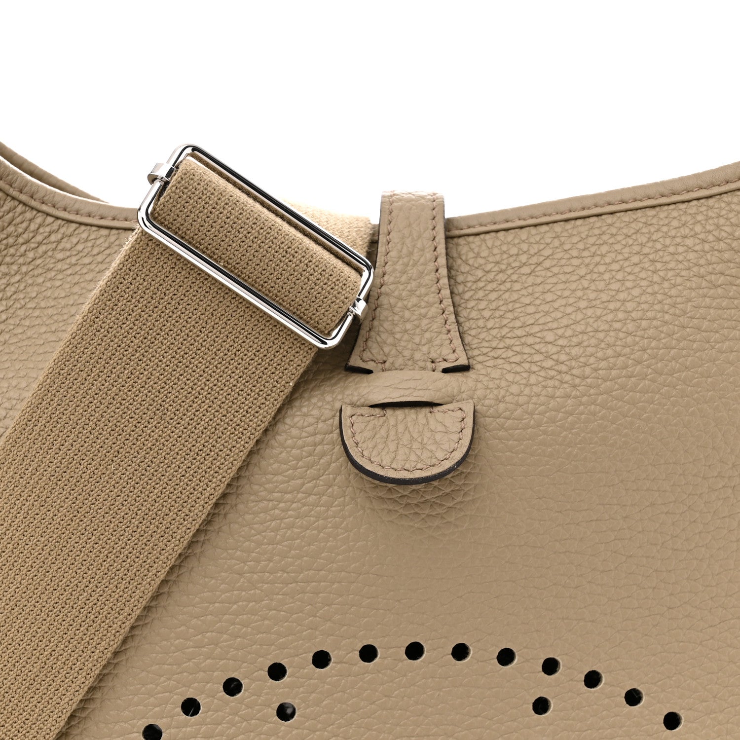 Hermes Taurillon Clemence Evelyne III PM Beige Marfa 8 of 11