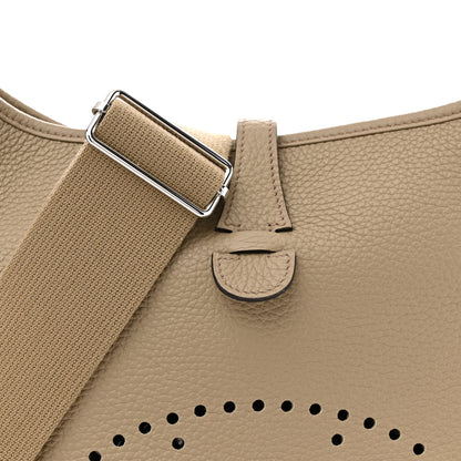Hermes Taurillon Clemence Evelyne III PM Beige Marfa 8 of 11