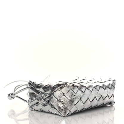 Bottega Veneta Metallic Calfskin Intrecciato Mini Loop Camera Bag Silver 4 of 9
