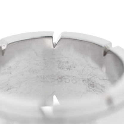 Cartier 18K White Gold Diamond 11mm Tank Francaise Ring 59 8.75 5 of 5