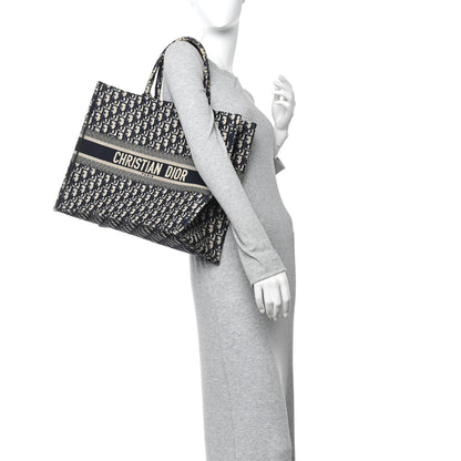Christian Dior Oblique Large Book Tote Blue Multicolor 2 of 12