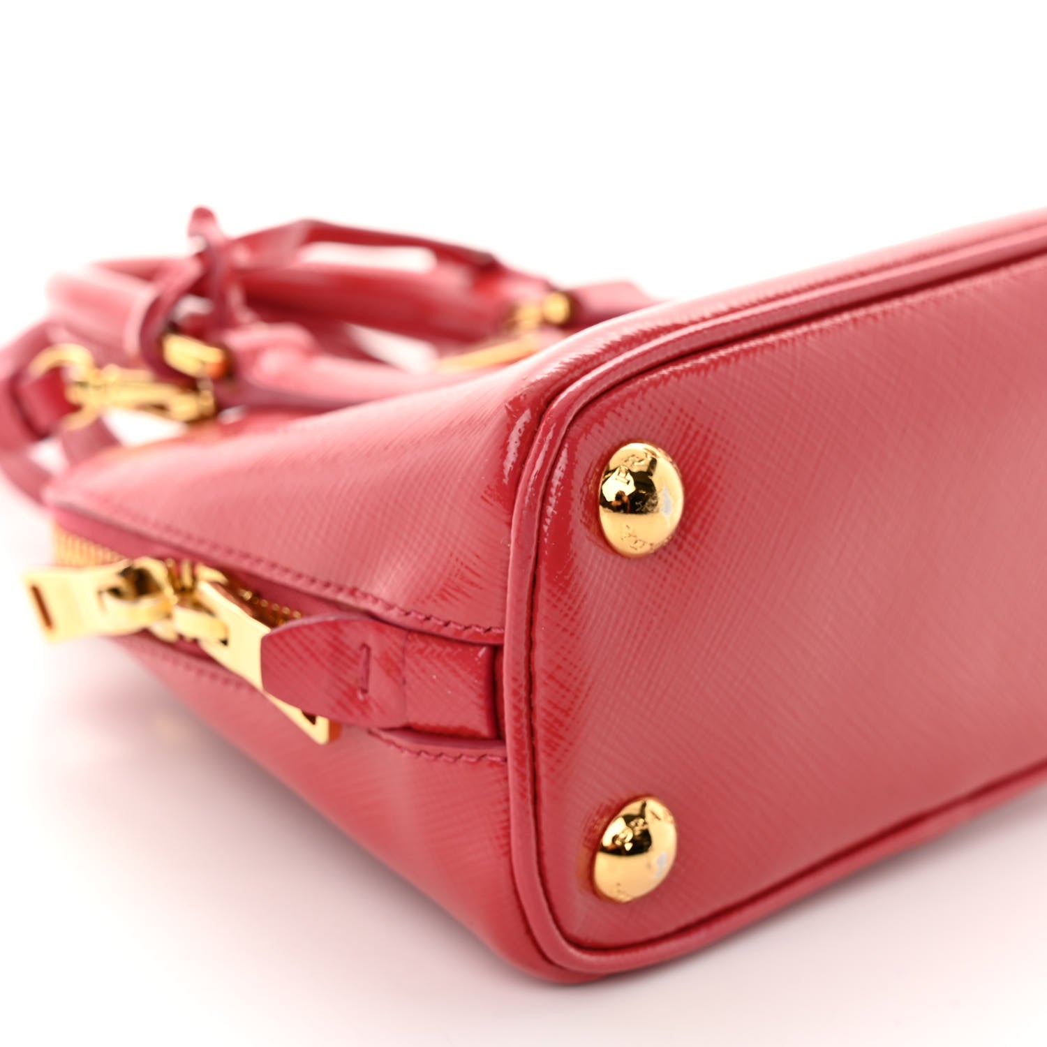 Prada Saffiano Lux Mini Promenade Tote Fuoco 8 of 15
