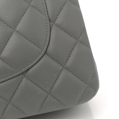 Chanel Caviar Quilted Jumbo Double Flap Grey 11 of 12