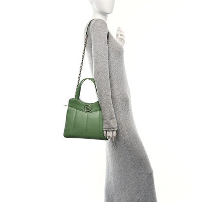 Gucci Senna Calfskin Petite GG Small Tote Bag Green Soil Grass 2 of 10