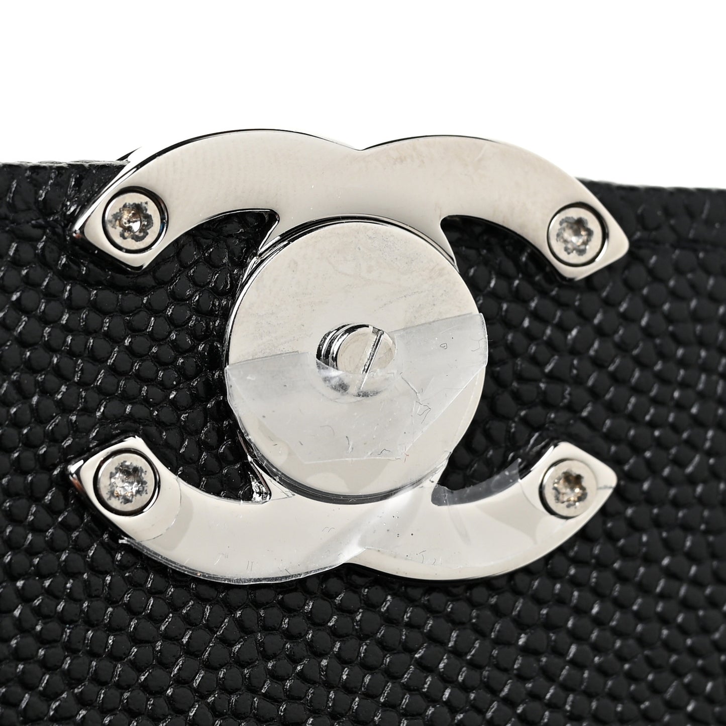 Caviar Quilted Pick Me Up Clutch With Chain Black