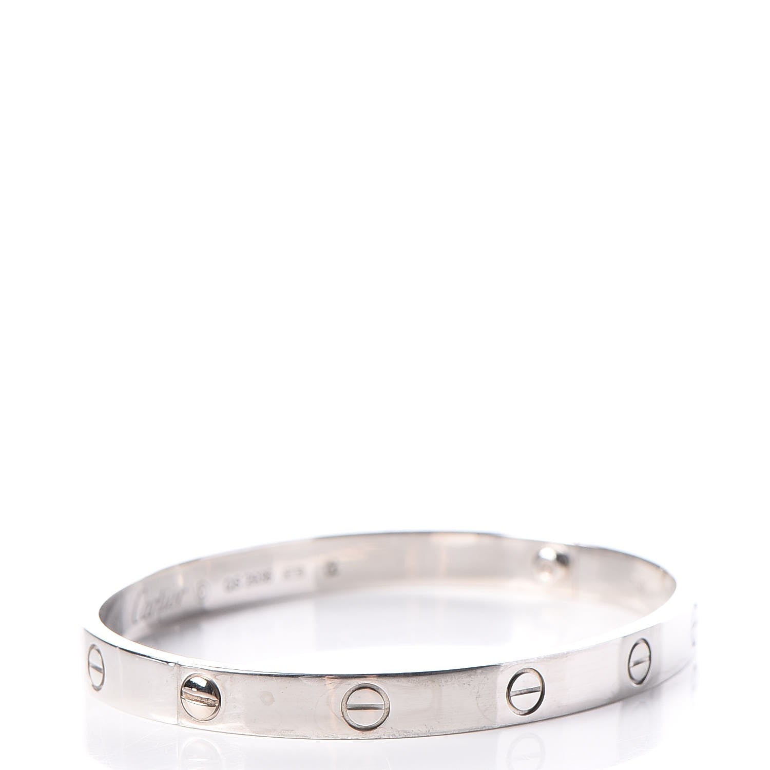 Cartier 18K White Gold LOVE Bracelet 18 3 of 10