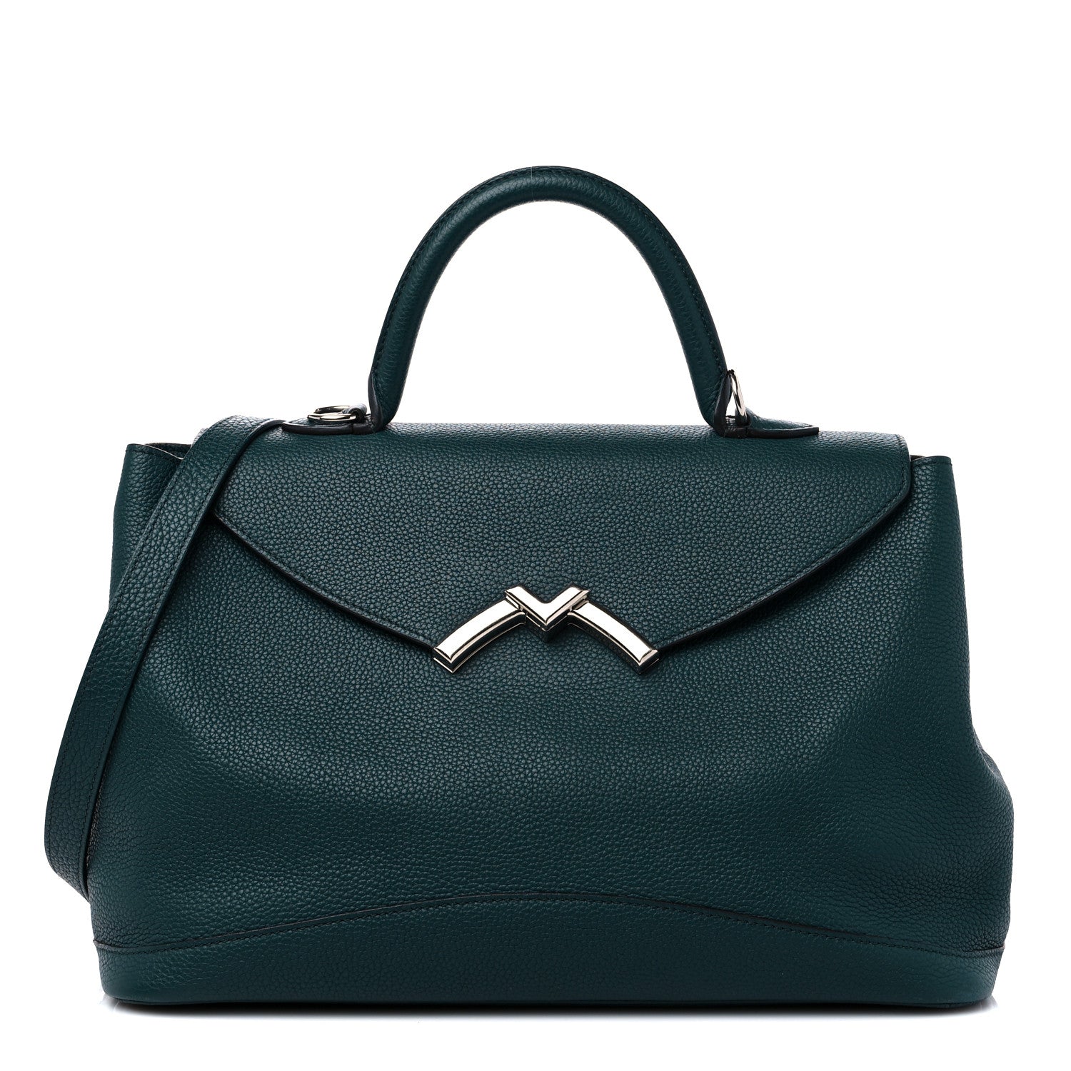 Moynat Taurillon Blush Calfskin Gabby MM Peacock 1 of 11